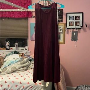 Maroon t-shirt dress